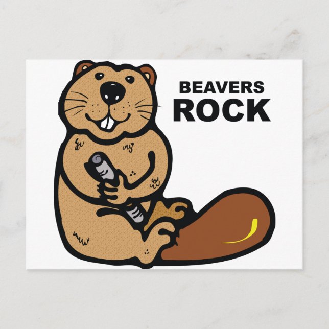 Beavers Rock Postkarte (Vorderseite)
