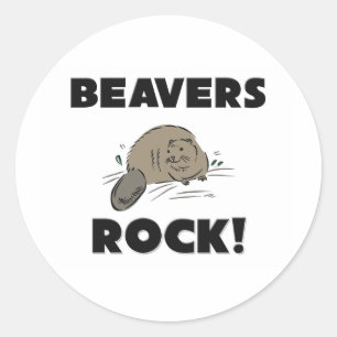 Beavers Rock Runder Aufkleber