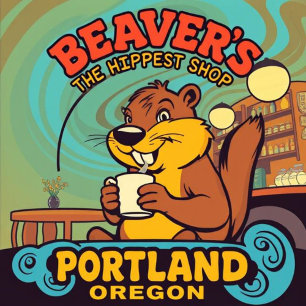 Beaver's The Hippest Coffee Shop T-Shirt