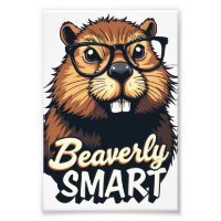 Beaversmart - Funny Beaver mit Brillen Graphic