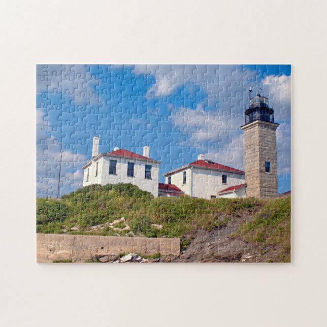 Beavertail Leuchtturm, Rhode Island Puzzlespiel (Horizontal)