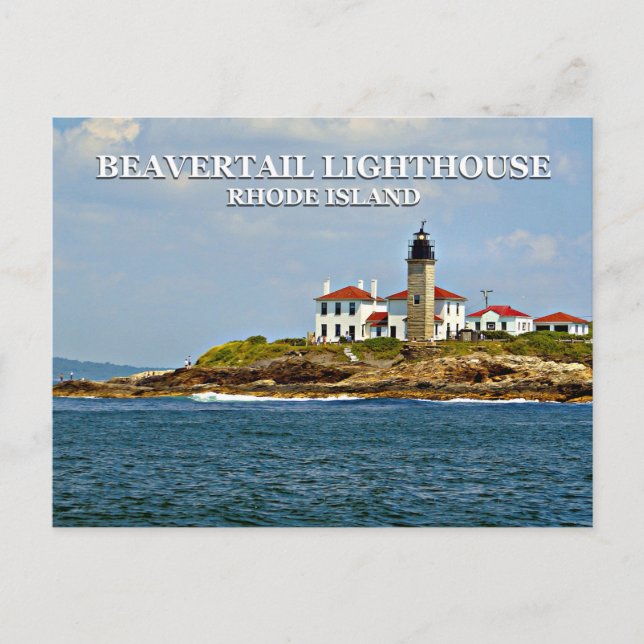 Beavertail Lighthouse, Rhode Island Postcard Postkarte (Vorderseite)