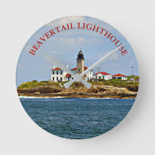 Beavertail Lighthouse Rhode Island Wall Clock Runde Wanduhr