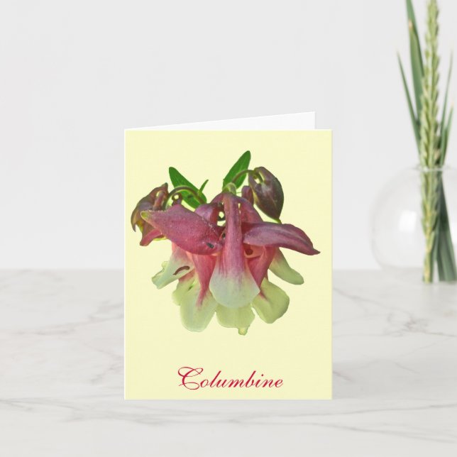 Bebaute Columbine-Anmerkungs-Karte Karte (Vorderseite)