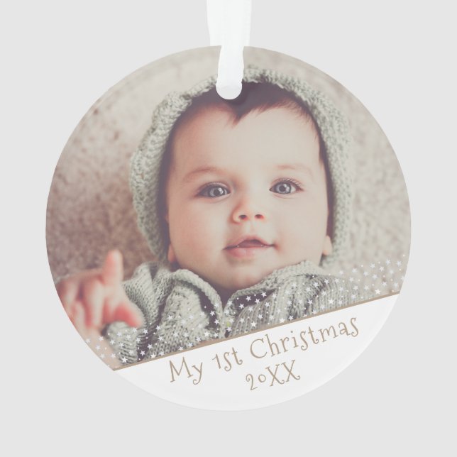 Bébé 1er Noël Photo mignonne Personnalisable (dos)