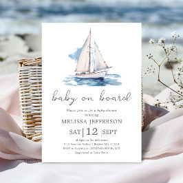 Bébé à bord Baby shower de bateau Invitation