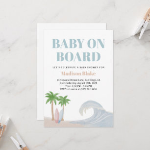 Bébé à bord Invitation Baby shower