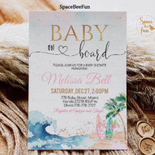 Bébé à Bord Invitation Sous l'invitation de la mer