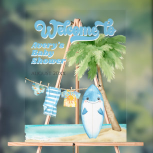 Bébé à bord Surf Boy Baby shower Bienvenue