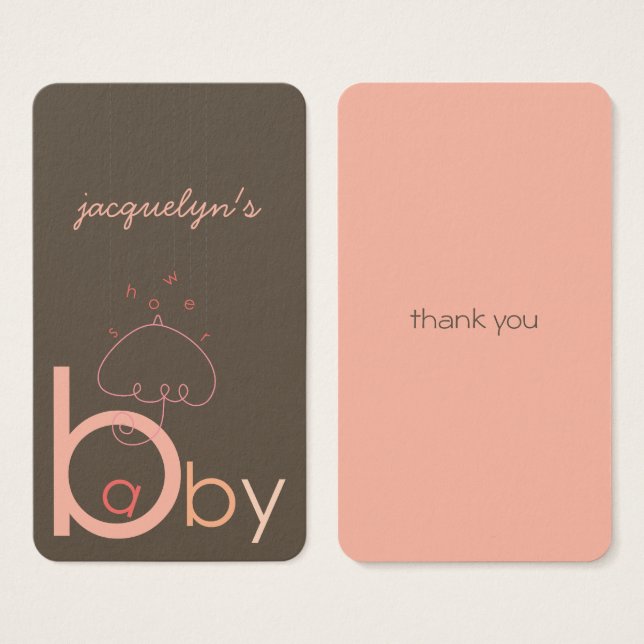 Bébé "a" en Baby shower fille rose do-it-yourself  (Devant & derrière)