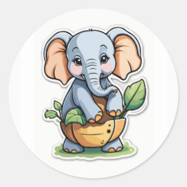 Bébé adorable Sticker éléphant - Cute Safari