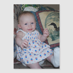 Bébé adorable sur photo Votre chemin Carte magnéti