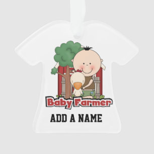 Bébé agriculteur avec canard