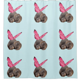 Bébé ailé Eléphant Douche rideau