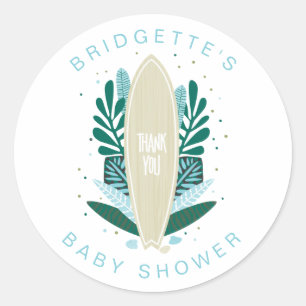 Bébé Aqua À Bord Merci Classic Round Sticker