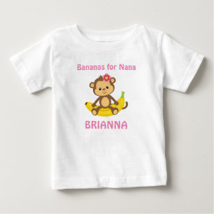 Bébé Bananes pour le T-shirt fait sur commande du