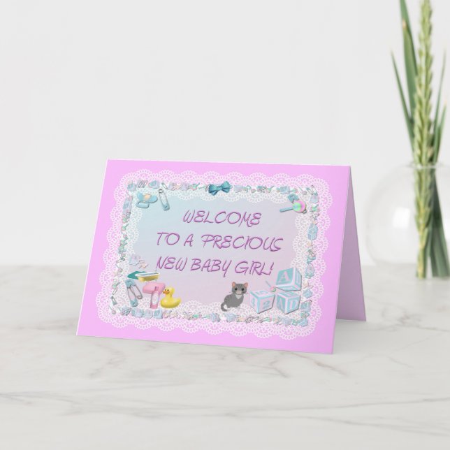 BÉBÉ BIENVENU !  Carte de ~ (Devant)