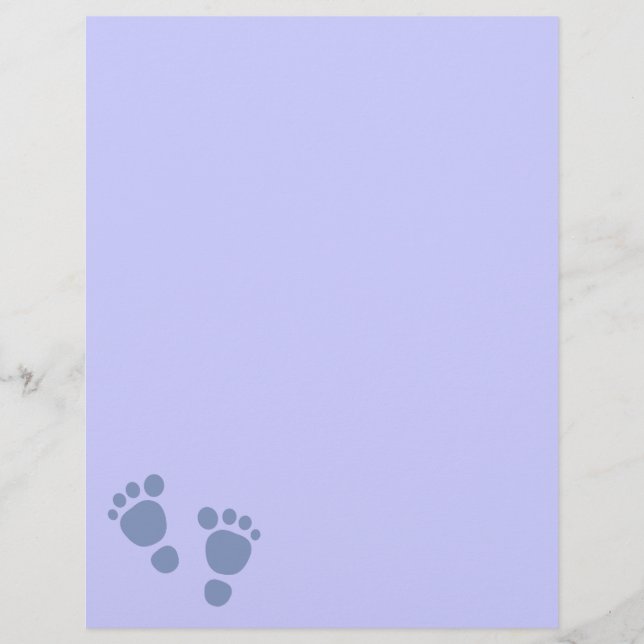 Bébé bleu Empreinte C'est un garçon ! Papier à let (Devant)