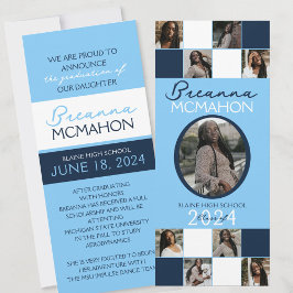 Bébé bleu et marine 9 Faire-part de diplôme photo