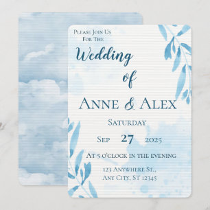 Bébé bleu Faire-part de mariage - Sky Invitation
