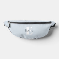 Bébé bleu moderne minimaliste Monogramme