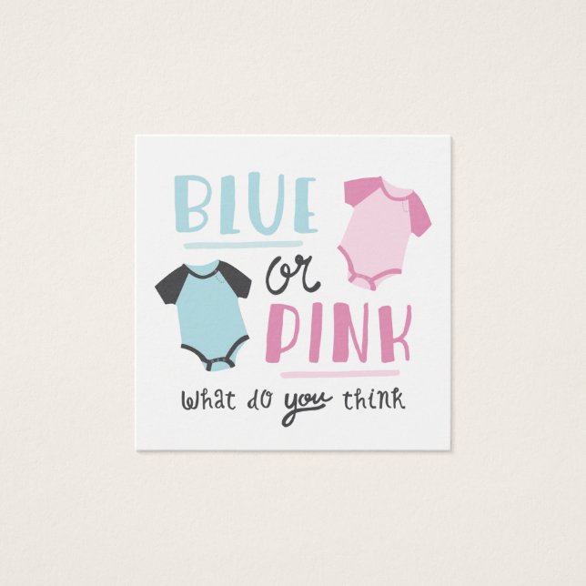 Bébé bleu ou rose Genre Révéler Fête Douche (Devant)