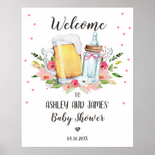 Bébé brasse Baby shower fille Affiche de bienvenue