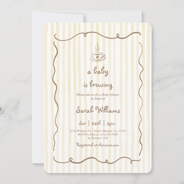 Bébé brasse Baby shower Invitation (Devant)