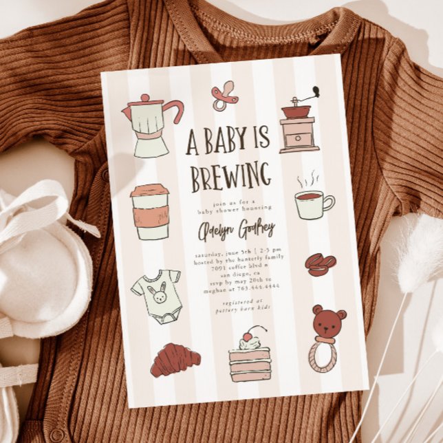 Bébé brasser Genre Neutre Baby shower Invitation (Créateur téléchargé)