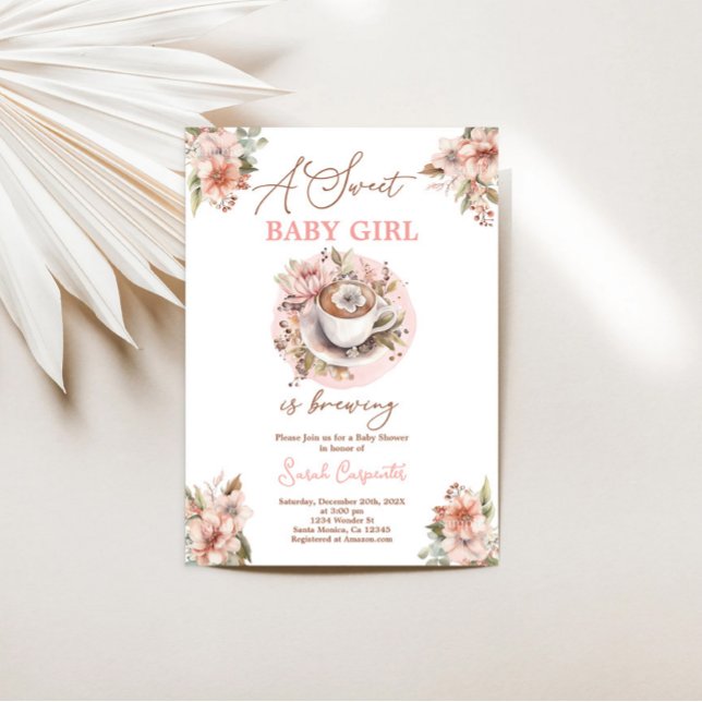 Bébé Brasserie Baby shower Invitation fille (Créateur téléchargé)