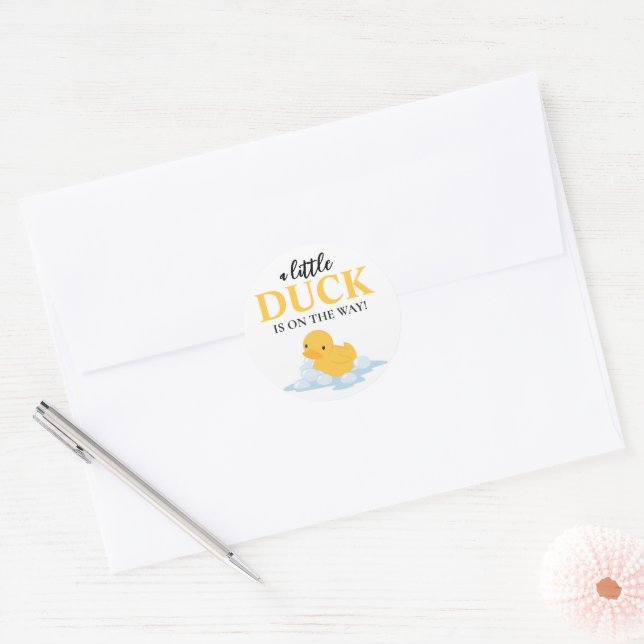 Bébé canard jaune sur le chemin Sticker (Enveloppe)