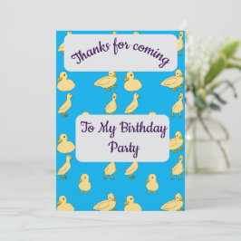 Bébé Canards Carte de remerciements