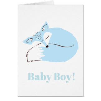 Bébé ! Carte - Fox de bleus layette