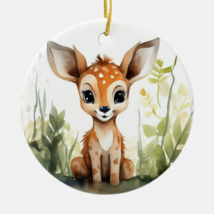 Bébé cerf, ornement de cerf, ornement d'automne,