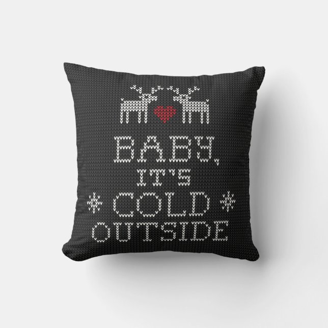 Bébé c'est coussin extérieur froid de noir de Knit (Recto)