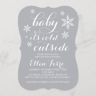 Bébé c'est froid dehors Invitations de douche pour