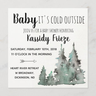 Bébé c'est les invitations extérieures froides de