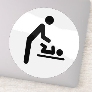 Bébé changement de station symbole autocollants