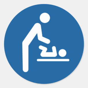 Bébé changement de station symbole autocollants