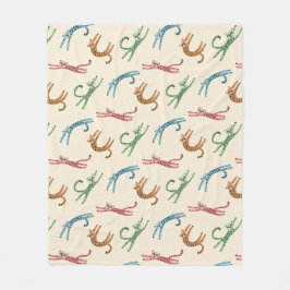 Bébé Cheetah Étire Une Couverture en polaire multi