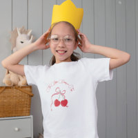 Cherry sur le dessus Pink Bow T-shirt pour enfant