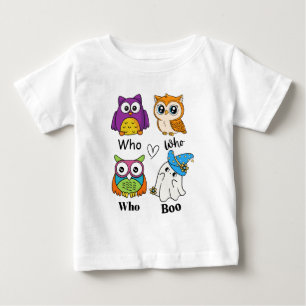 Bébé Chouettes amusantes et fantômes T-shirt pour enfan