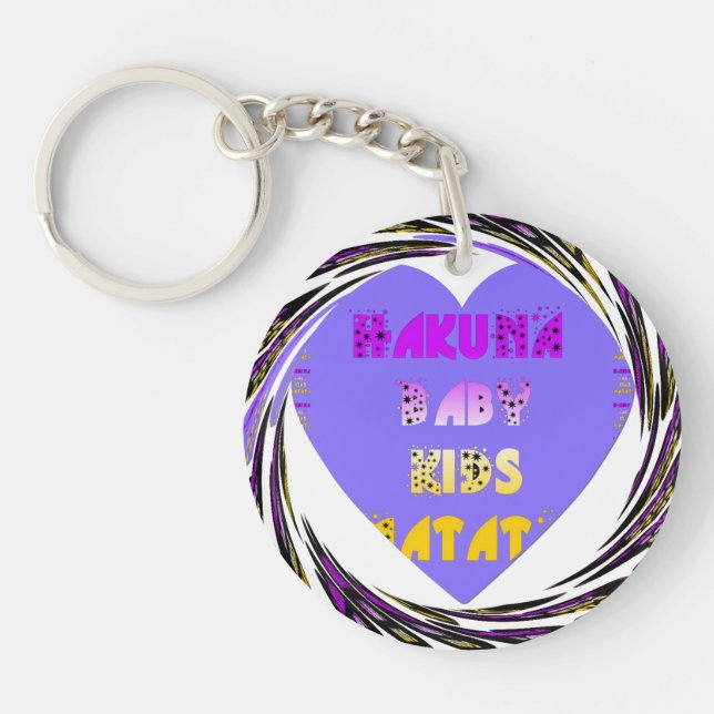 Bébé Coeurs enfants Hakuna Matata Porte - clé (Devant)