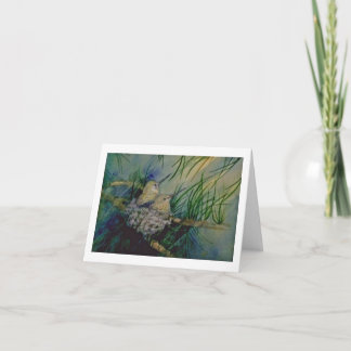 Bébé colibri dans le nid