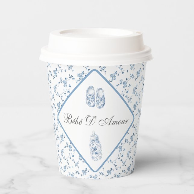 Bébé d’Amour French Chinoiserie-Baby Showups Pappbecher (Vorderseite)