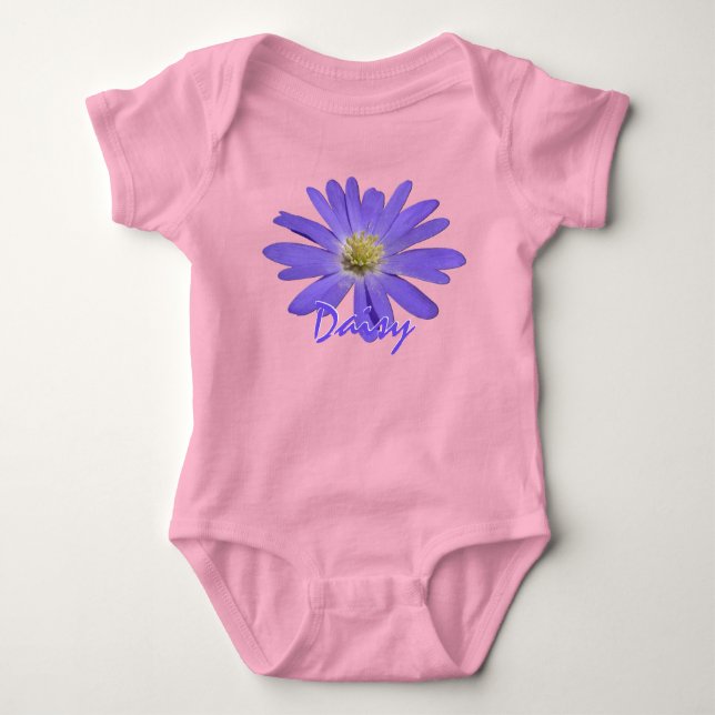 Bébé Daisy Creeper Bio Fleur Violette Haut de Bébé (Devant)