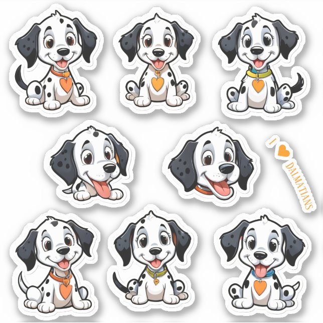 Bébé Dalmatiens Scrapbook Stickers papeterie (Devant)