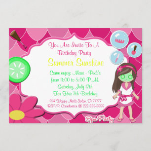Bébé d'anniversaire de spa ou invitation de partie