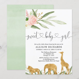 Bébé de bonbon à invitation de baby shower de