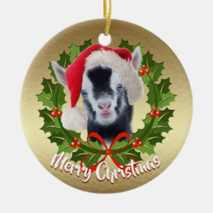 Bébé de chèvre Ornement de Noël du Père Noël nigér